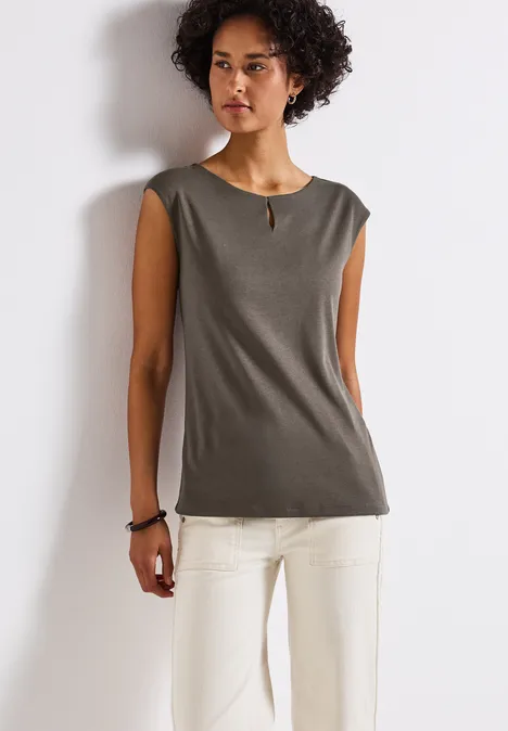 Shirt mit Cut-Out nomad brown