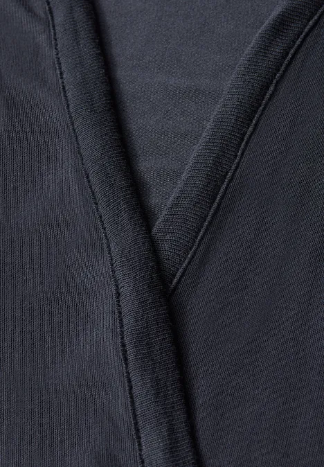 Lange offene Jacke deepwater blue