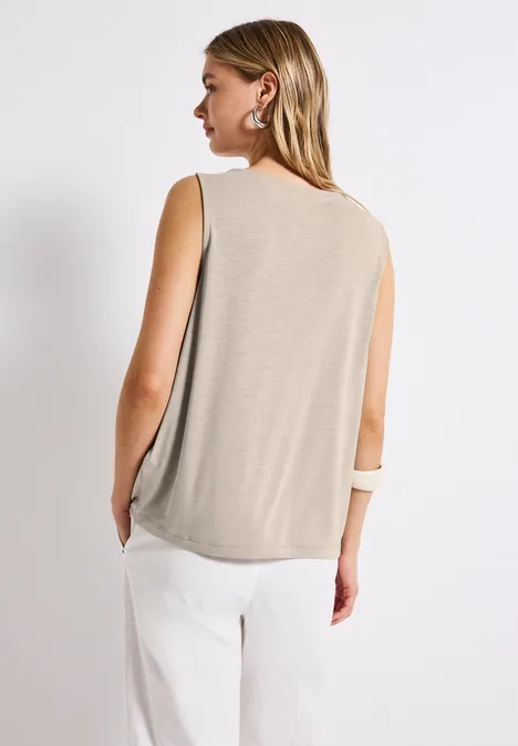 Silk-Look Top morning beige