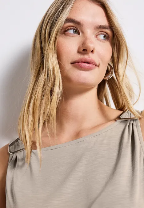 Silk-Look Top morning beige