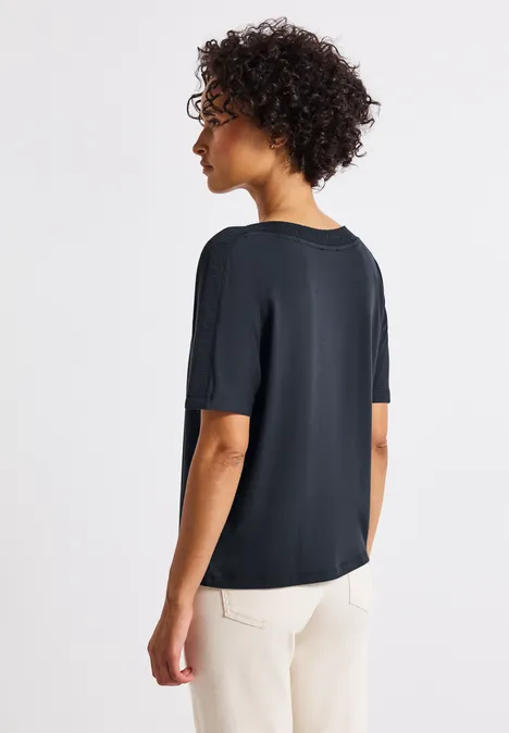 Shirt mit Strukturdetail deepwater blue