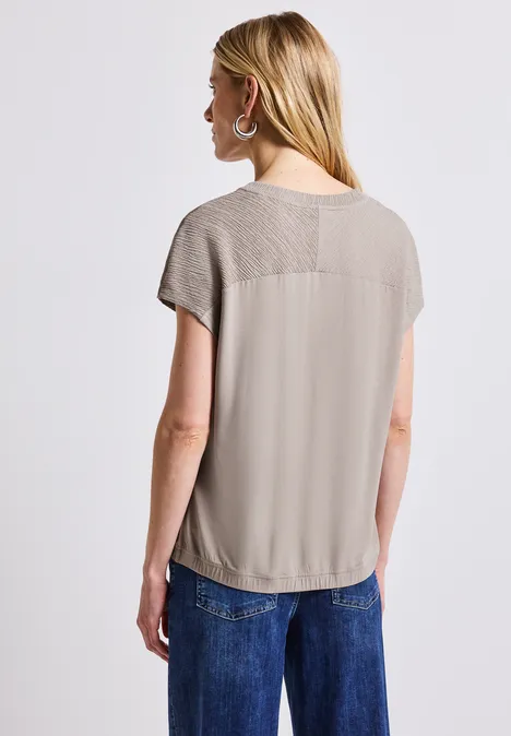 Strukturmix Shirt morning beige