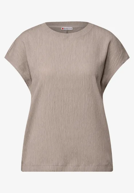 Strukturmix Shirt morning beige