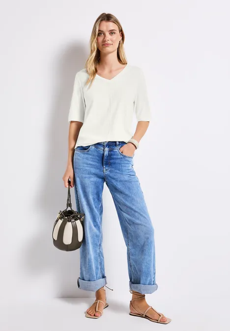 V-Neck T-Shirt off white