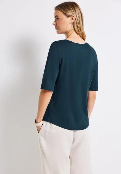 V-Neck T-Shirt tide blue