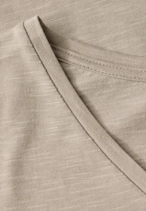V-Neck T-Shirt morning beige