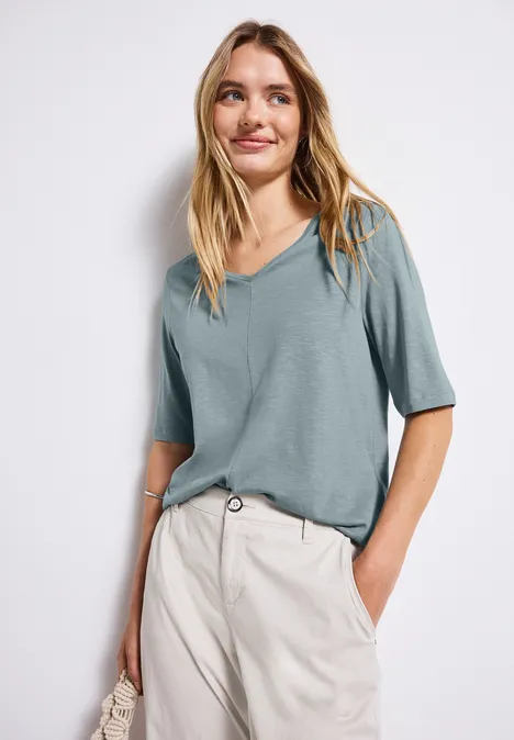 V-Neck T-Shirt arona blue