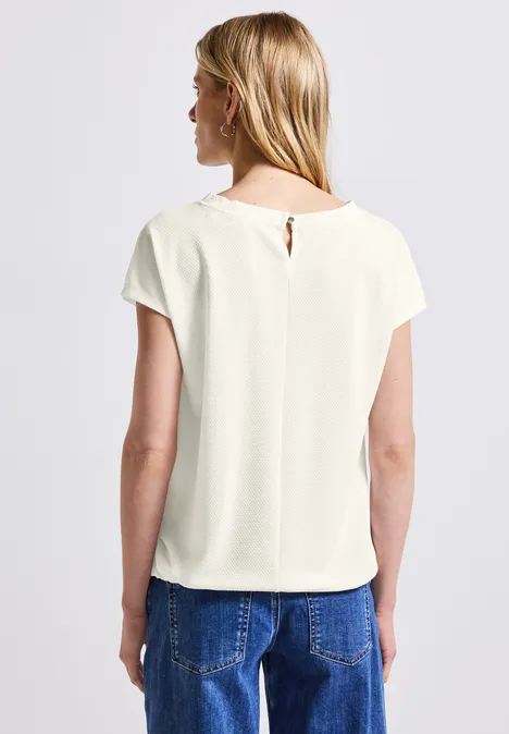 Shirt mit feiner Struktur off white