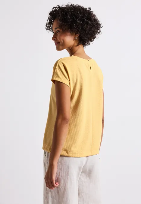 Shirt mit feiner Struktur buttercream yellow