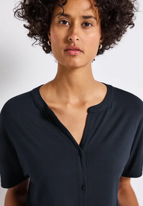 Shirt im Tunika-Look deepwater blue