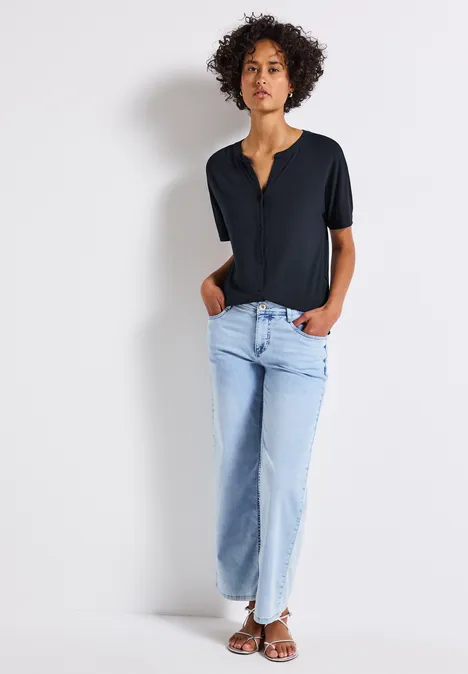 Shirt im Tunika-Look deepwater blue