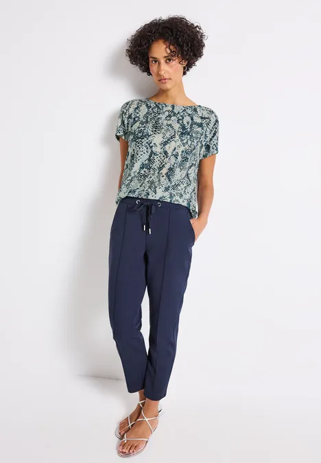 Materialmix Snake Shirt arona blue