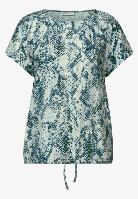 Materialmix Snake Shirt arona blue