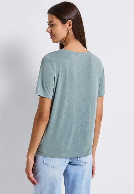 T-Shirt mit Schmuckdetail arona blue