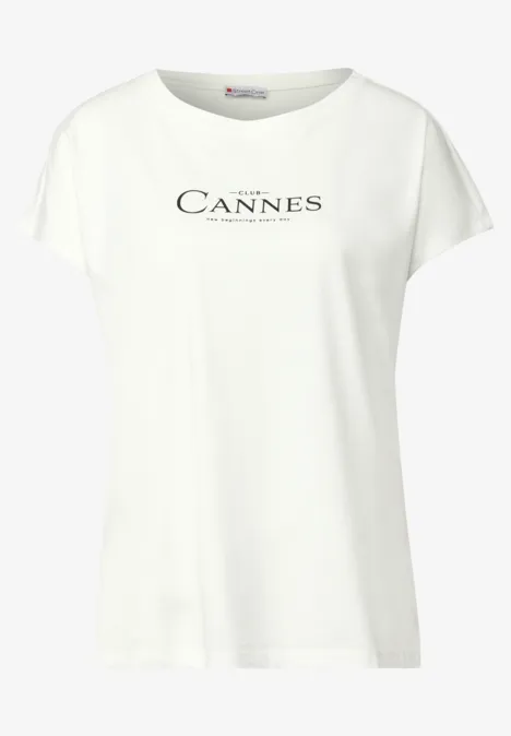 Shirt mit Folien-Wording off white