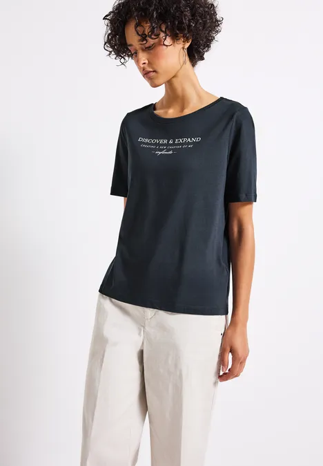 T-Shirt mit Wording deepwater blue