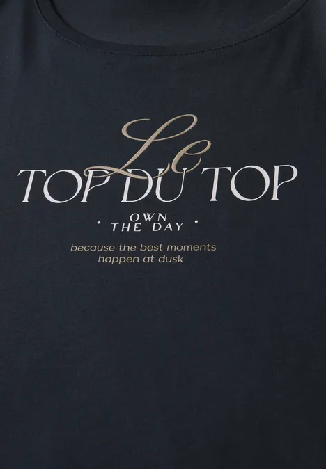 Shirt mit Turn-Up-Detail deepwater blue
