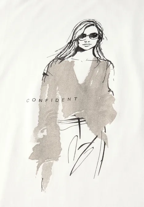 Shirt mit Print off white