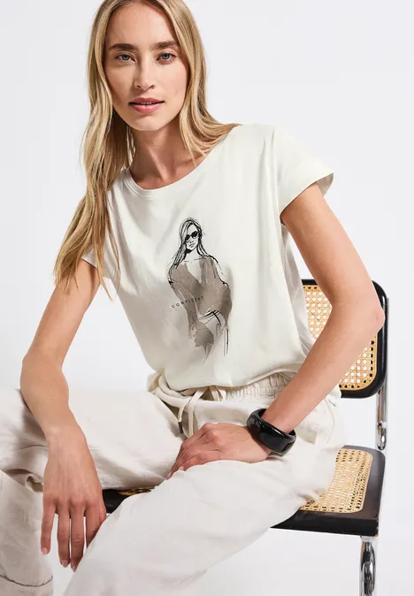 Shirt mit Print off white