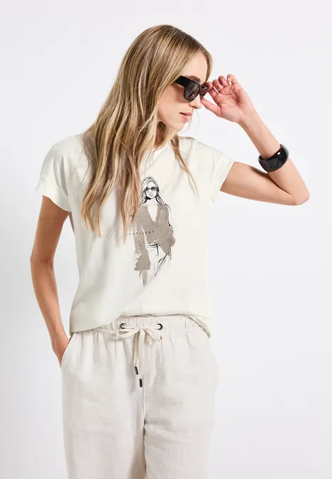 Shirt mit Print off white