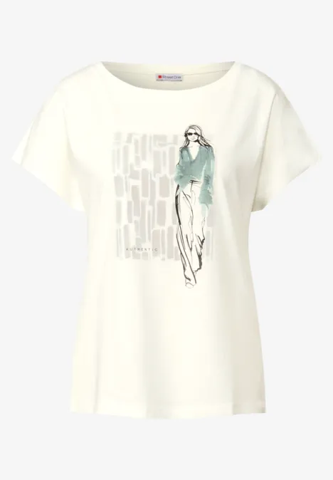 Shirt mit Print off white