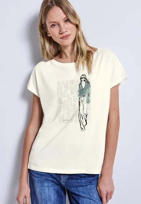 Shirt mit Print off white