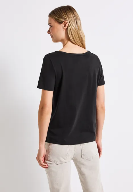 T-Shirt mit Print Black