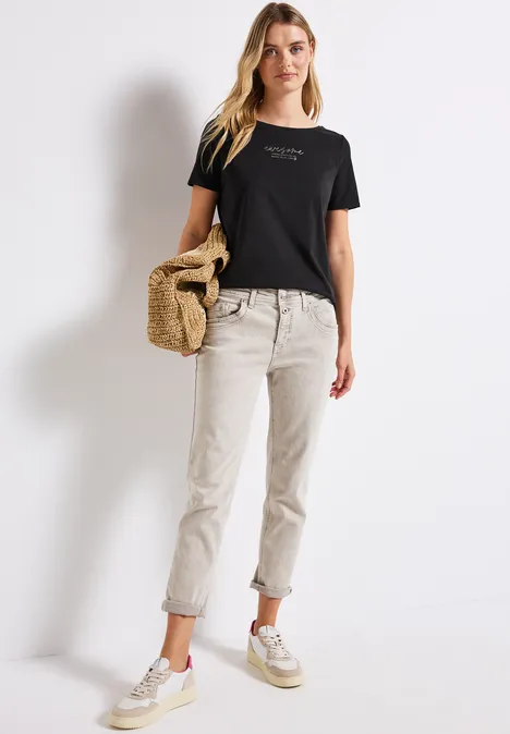 T-Shirt mit Print Black