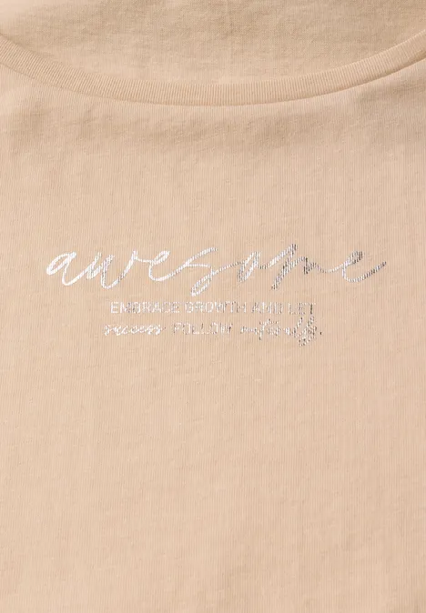 T-Shirt mit Print apricot blush