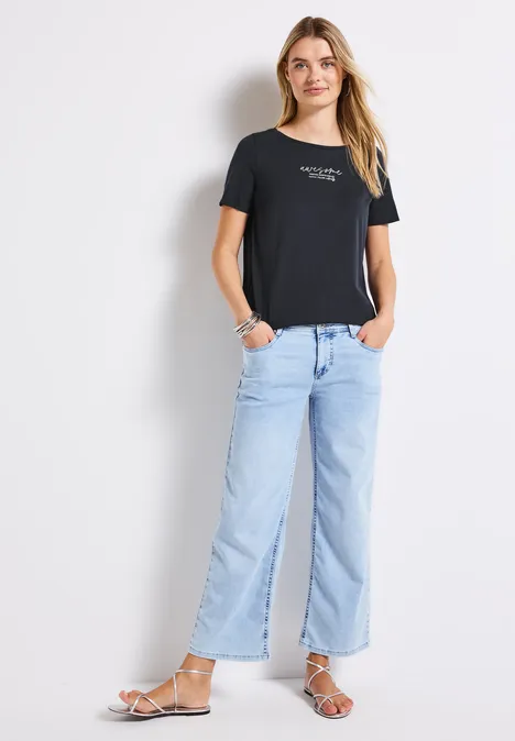 T-Shirt mit Print deepwater blue