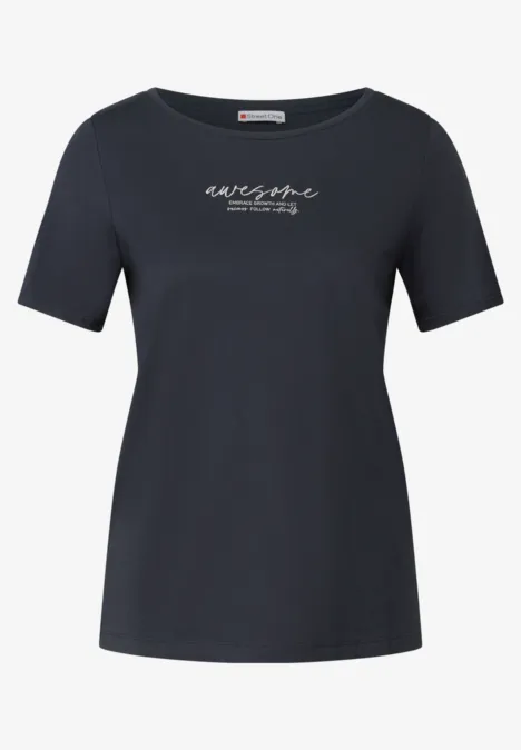 T-Shirt mit Print deepwater blue