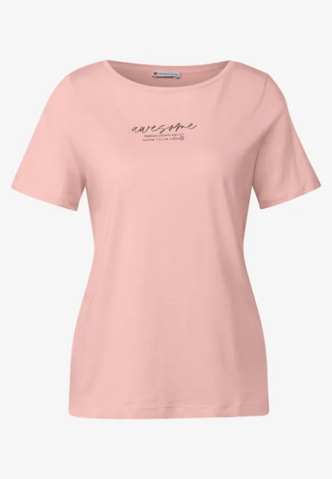 T-Shirt mit Print faded rose
