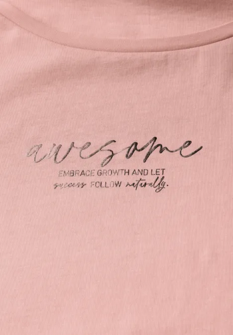 T-Shirt mit Print faded rose