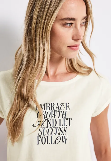 T-Shirt mit Wording Artwork off white