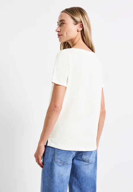 T-Shirt mit Wording Artwork off white