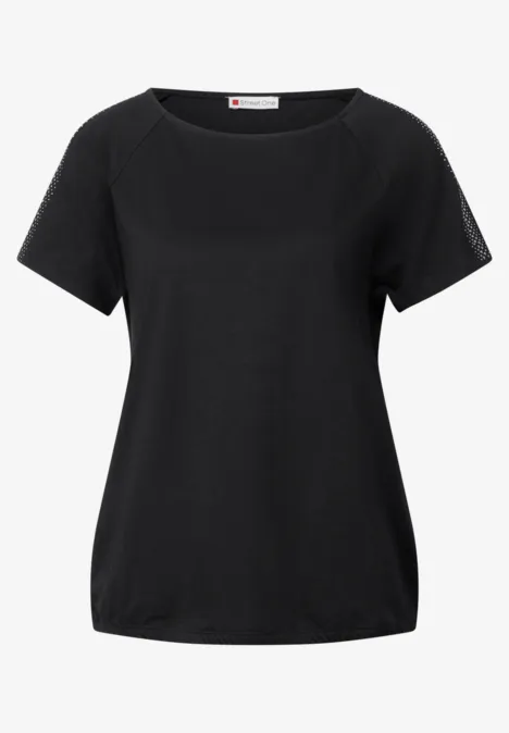 Shirt mit Schulterdetail Black