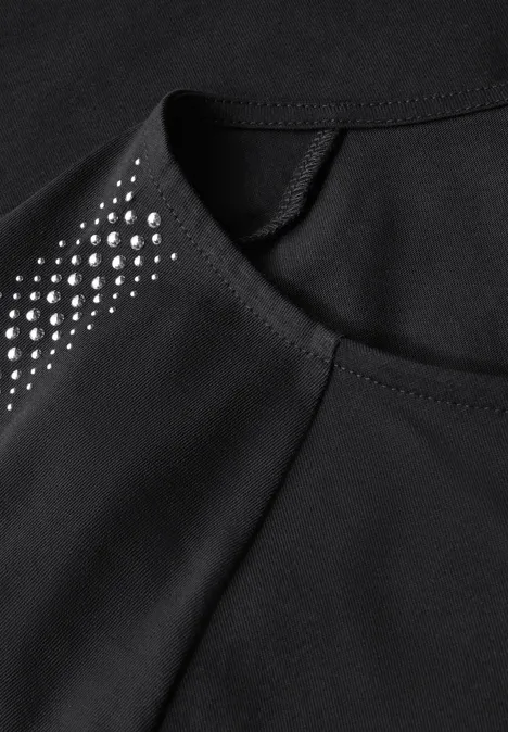 Shirt mit Schulterdetail Black