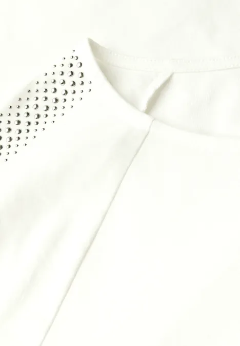 Shirt mit Schulterdetail off white