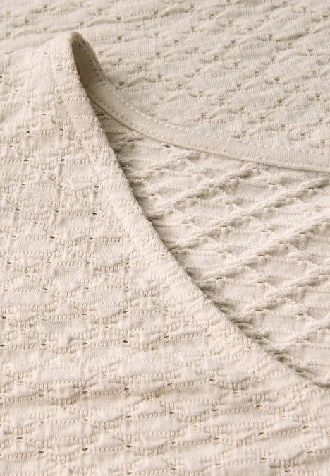 Spitzenshirt smooth sand beige