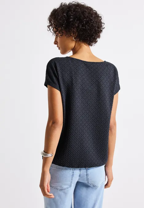 Spitzenshirt deepwater blue