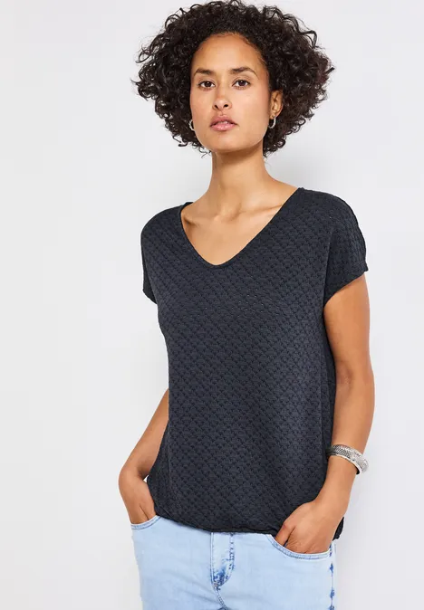 Spitzenshirt deepwater blue