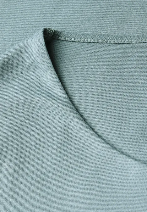 T-Shirt mit Herzausschnitt arona blue