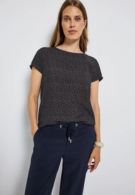 Materialmix Shirt deepwater blue