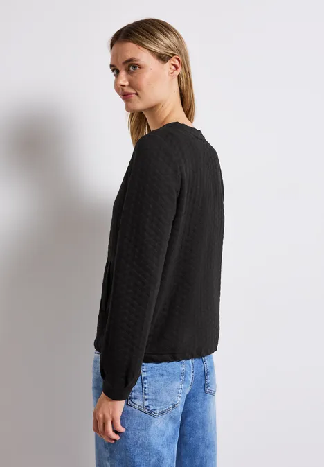 Leichte Strukturjacke Black