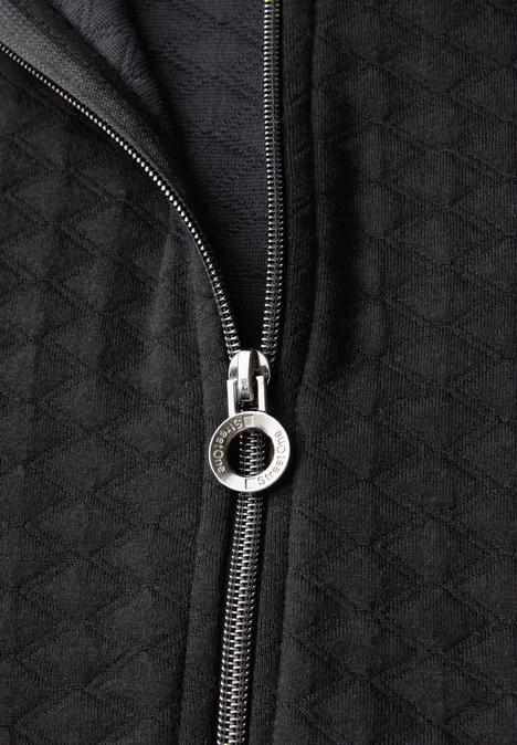 Leichte Strukturjacke Black