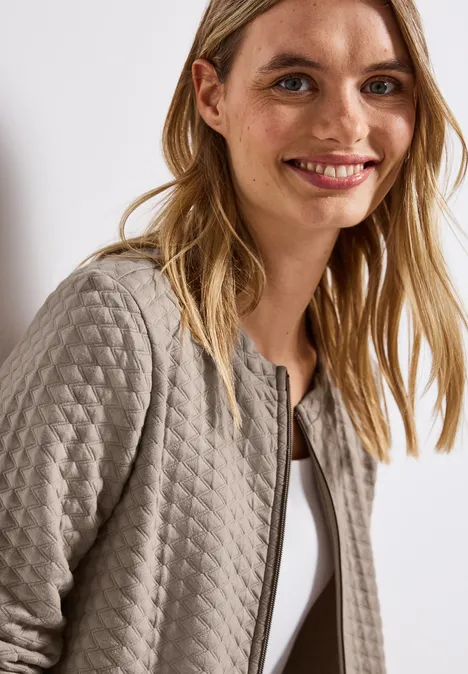 Leichte Strukturjacke breezy beige