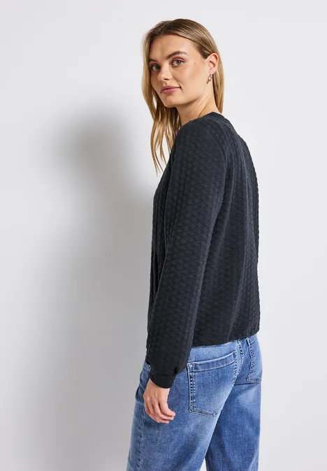 Leichte Strukturjacke deepwater blue