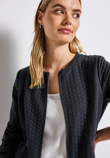 Leichte Strukturjacke deepwater blue
