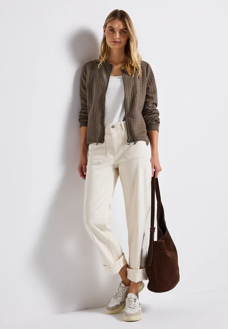 Leichte Strukturjacke silk brown