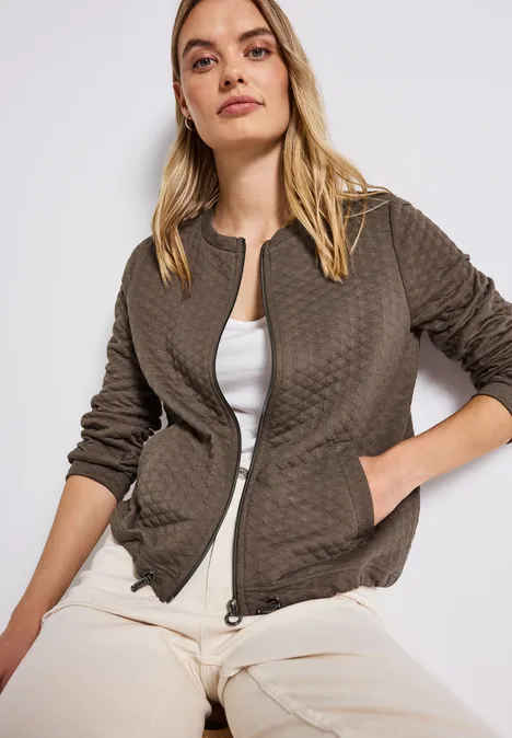 Lichtgewicht gestructureerd jack silk brown